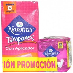 TAMPONES NOSOTRAS SUP X 8...