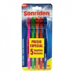 CEPILLO DENTAL SONRIDENT x5