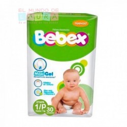 PAÑAL BEBEX P x30und Paca...