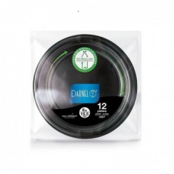 PLATO PET NEGRO x15.5cm x12und