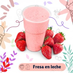 JUGO DE FRESA EN LECHE