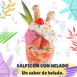 SALPICON CON HELADO UN SABOR