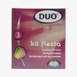 CONDONES DUO KIT FIESTA X 3